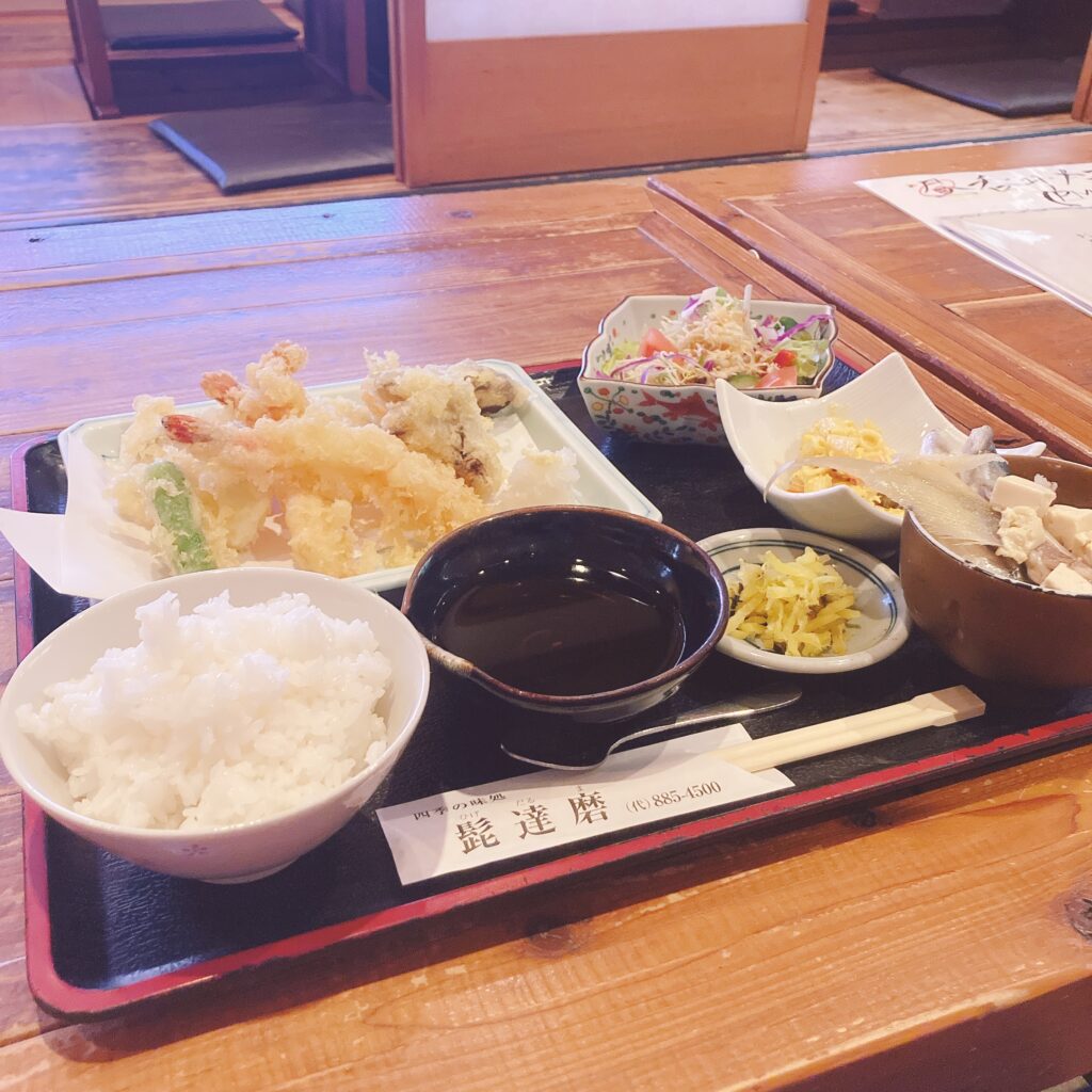 ひげだるま天ぷら定食